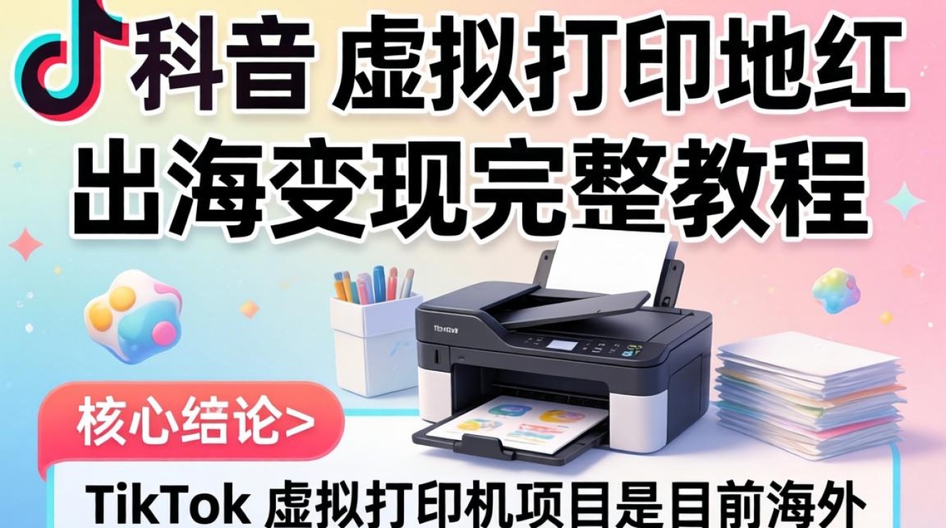 TikTok 虚拟打印机出海变现完整教程怎么做