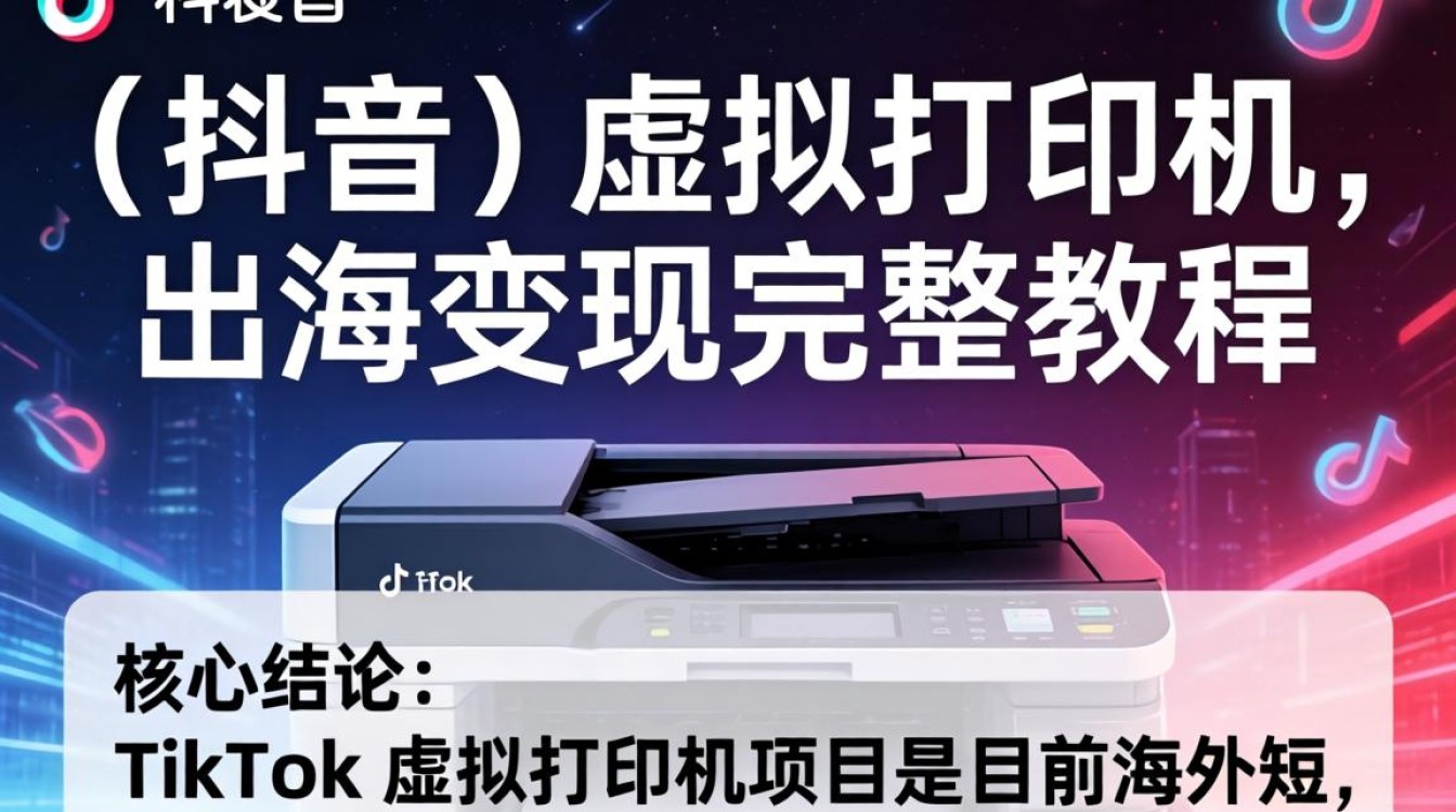 TikTok 虚拟打印机出海变现完整教程怎么做