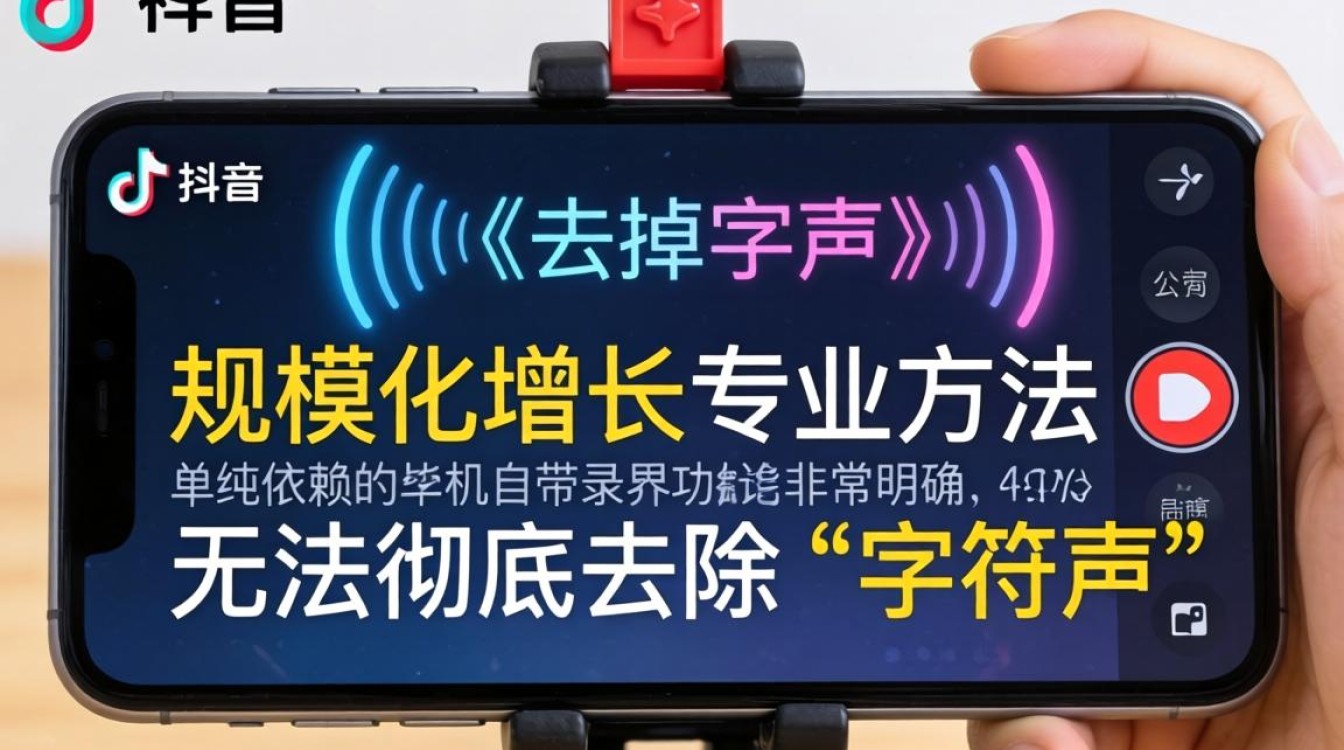 抖音录屏怎么去掉字符声