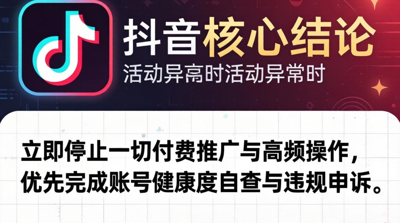 抖音账号活动异常怎么办