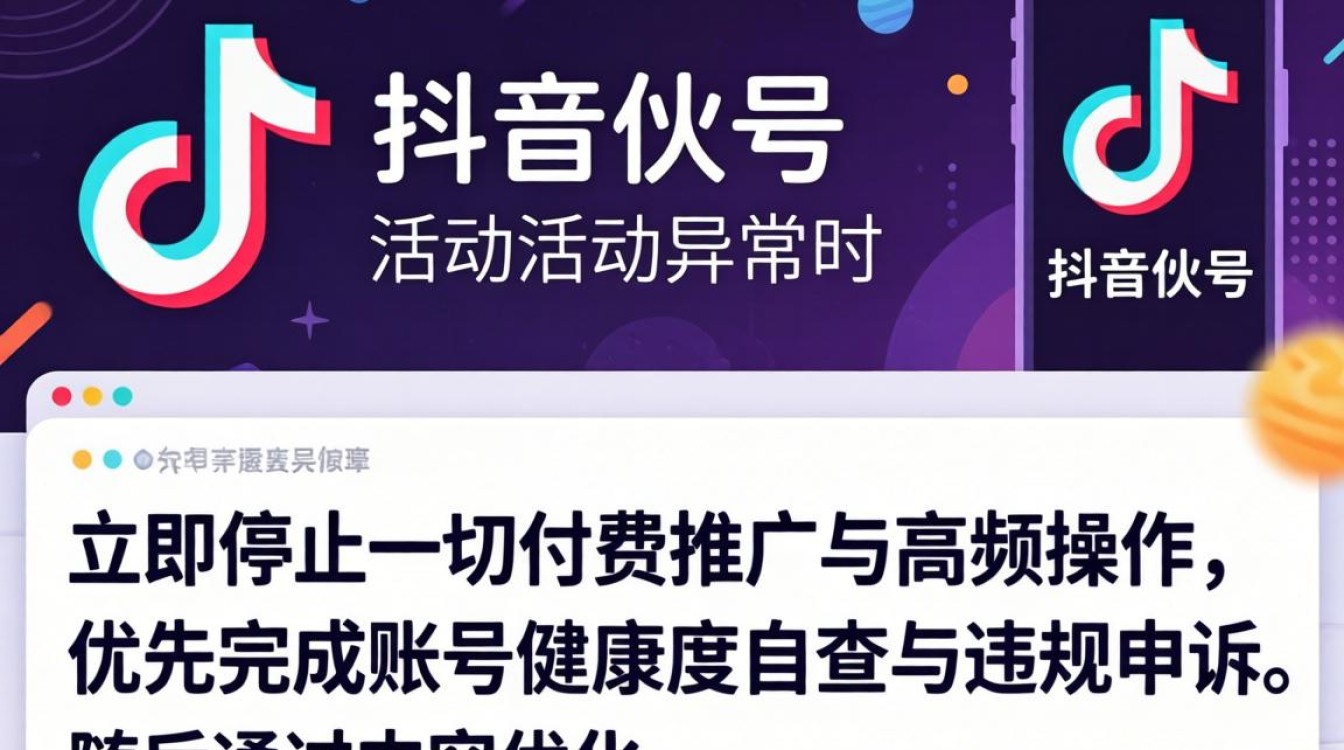 抖音账号活动异常怎么办