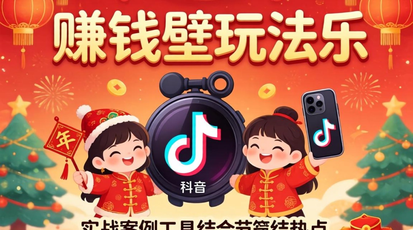 抖音新年壁纸制作教程与变现案例