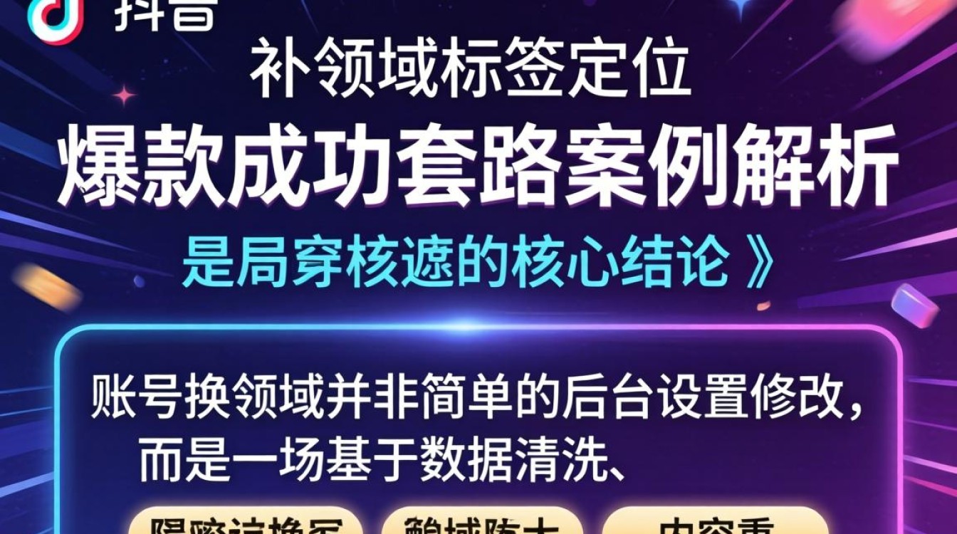 抖音怎么换领域标签定位