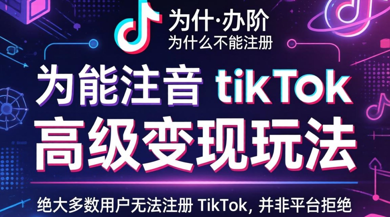 tiktok无法注册原因及高级变现玩法