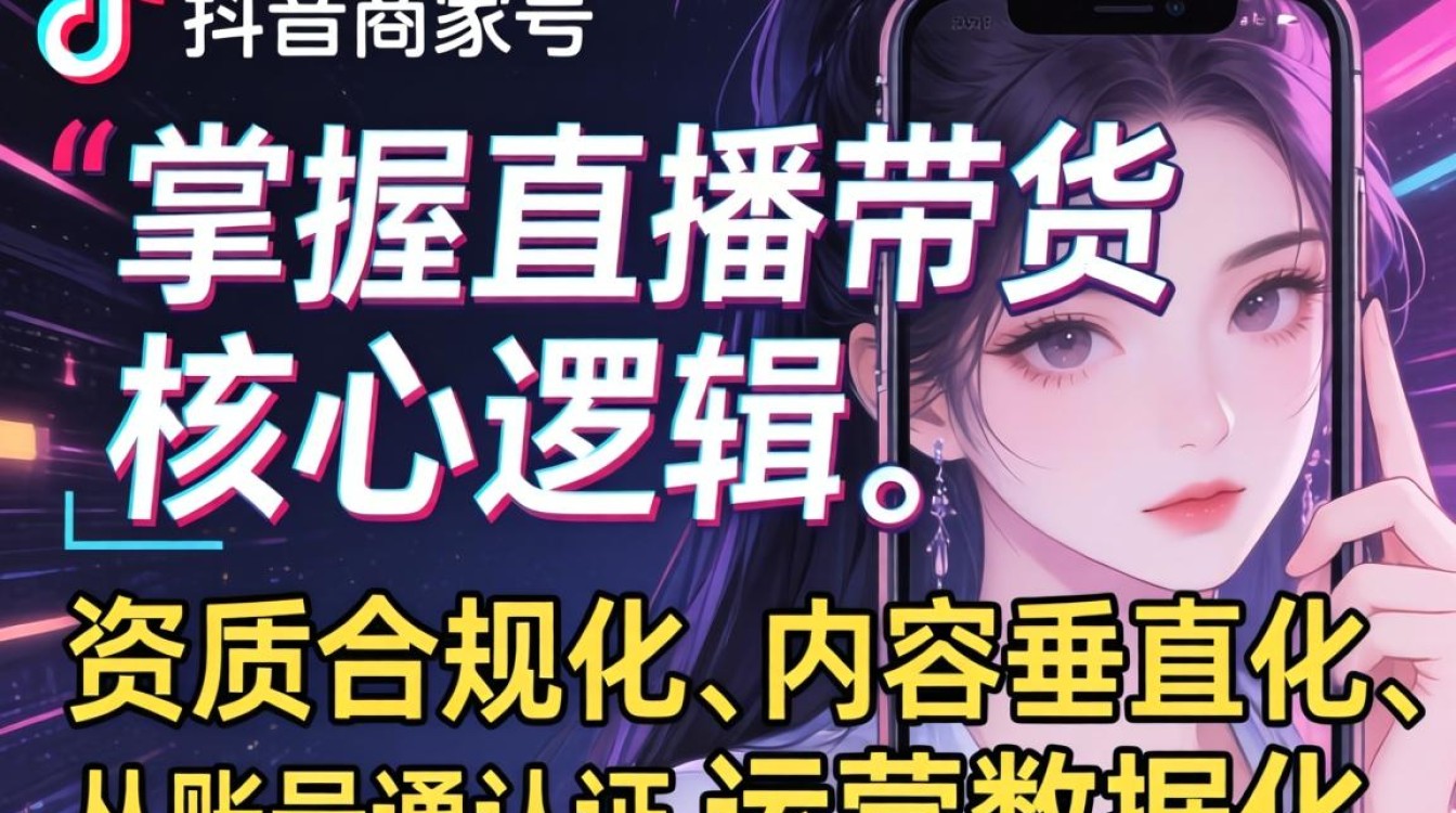 抖音商家号认证流程与直播带货技巧