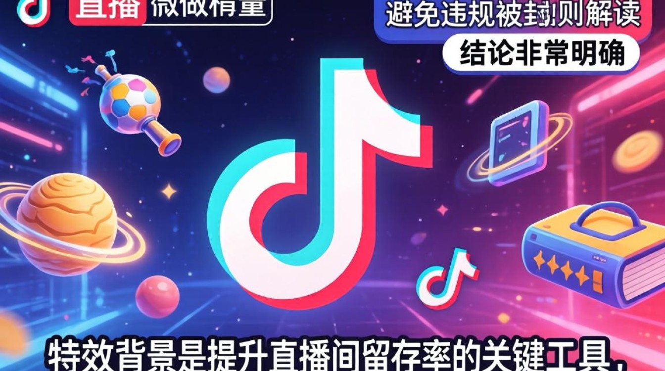 抖音直播怎么做特效背景避免违规被封