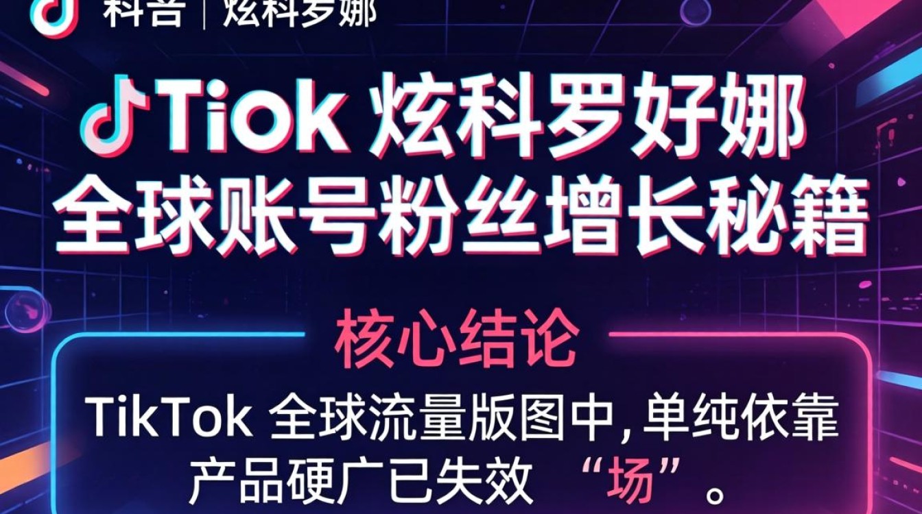 TikTok 炫科罗娜 全球账号粉丝增长秘籍