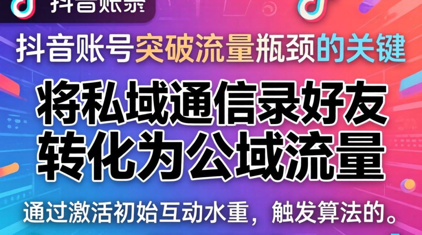 抖音怎么把通讯录好友突破流量瓶颈公域获取