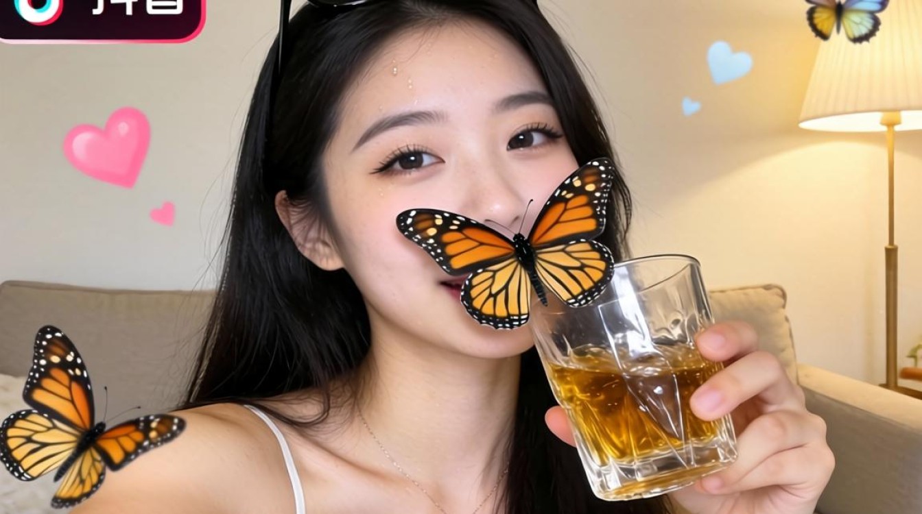 抖音里怎么拍酒醉的蝴蝶