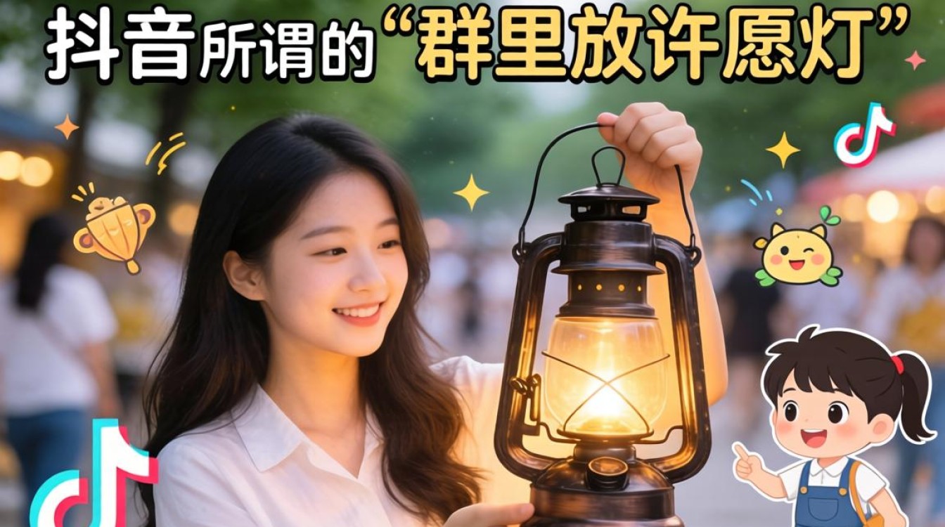 抖音群里怎么放许愿灯