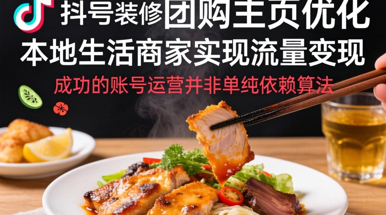抖音美食团购与账号装修优化