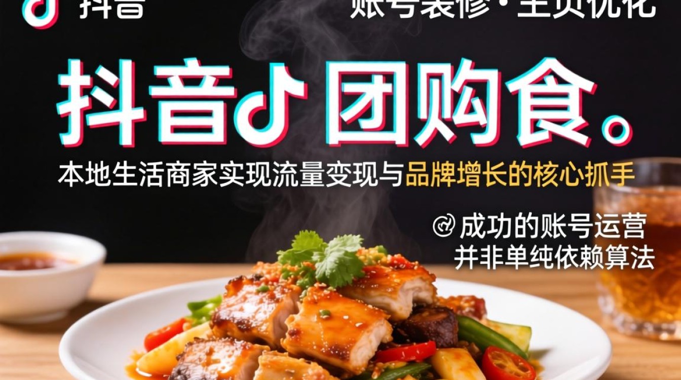 抖音美食团购与账号装修优化