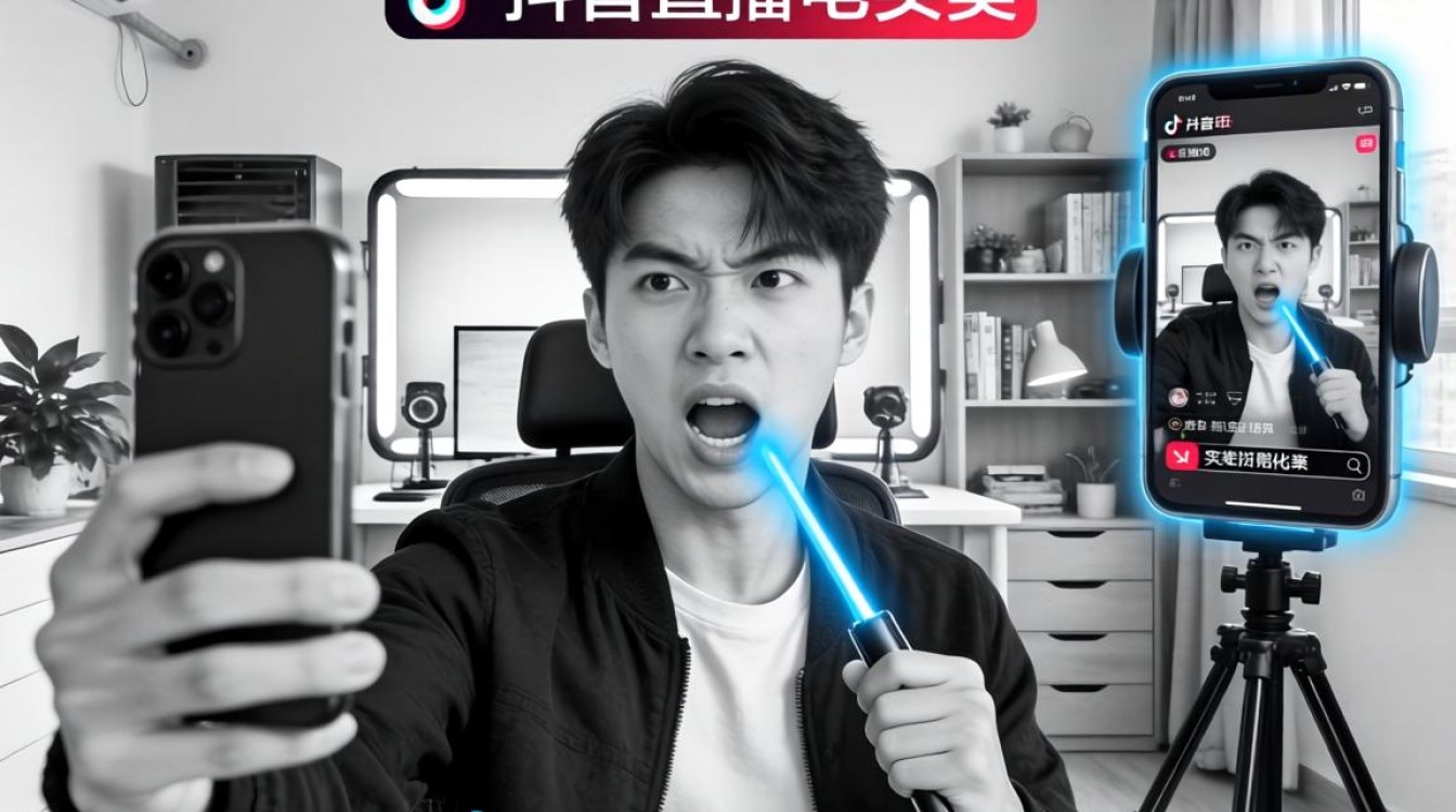 抖音直播背景黑白滤镜设置技巧