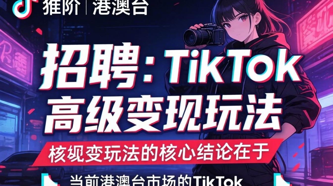 运营进阶 港澳台tiktok招聘 高级变现玩法