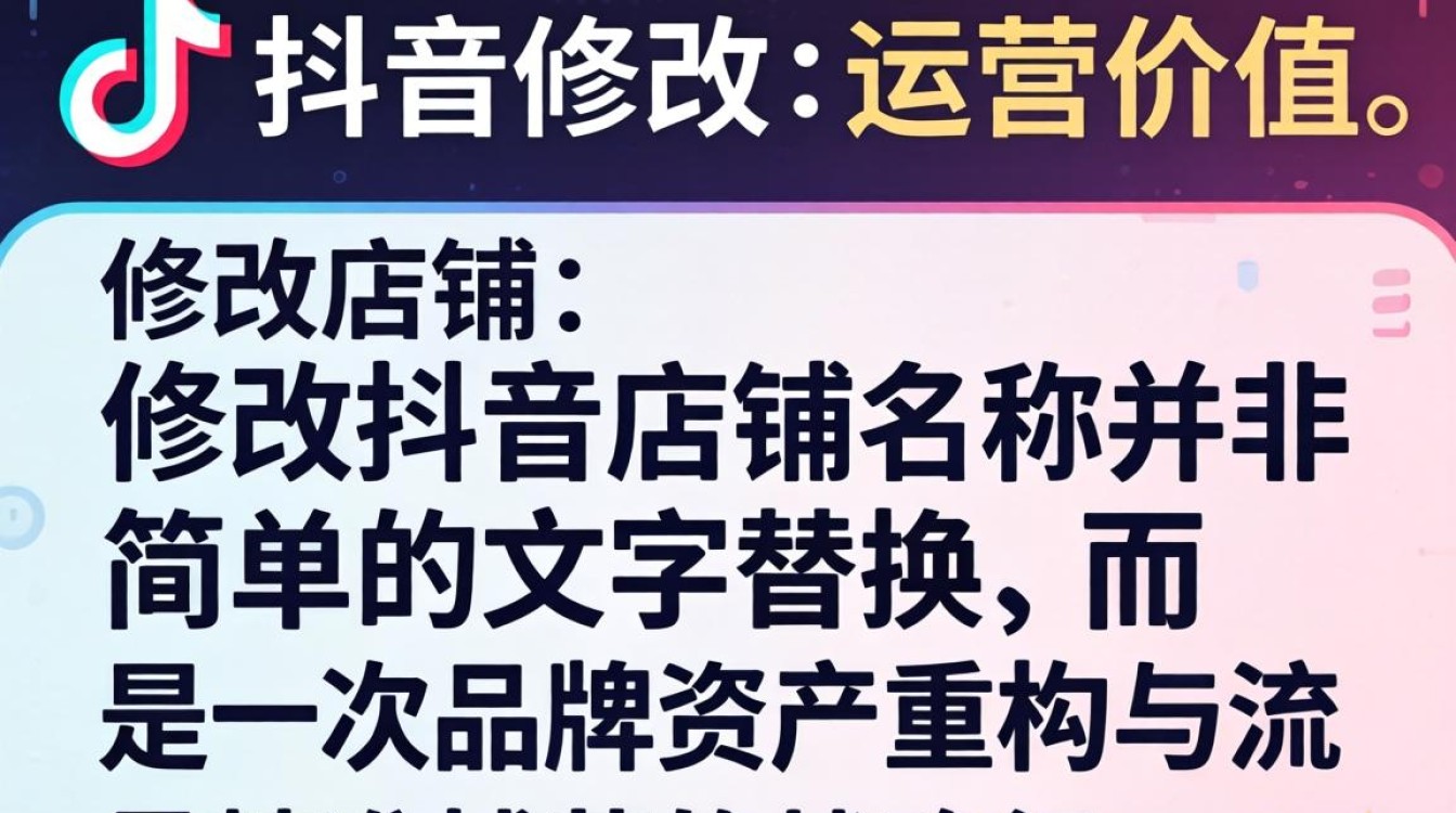 抖音店铺改名教程与商品推广技巧