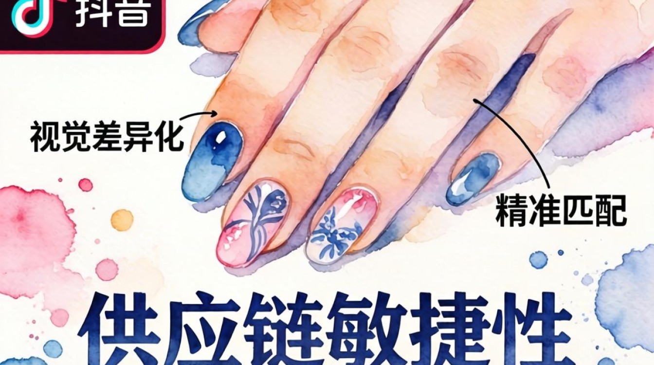 抖音美甲水彩怎么做