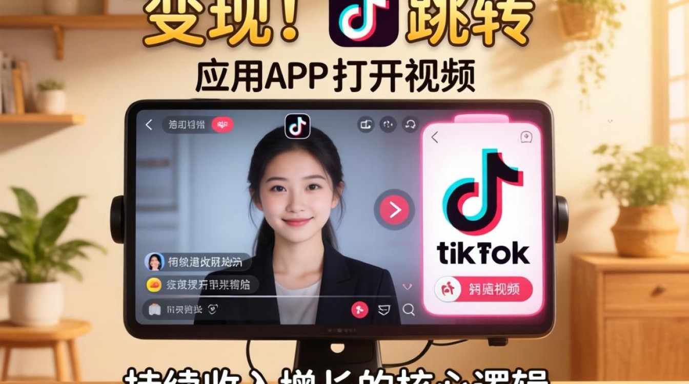 直播变现跳转 TikTok 应用打开视频