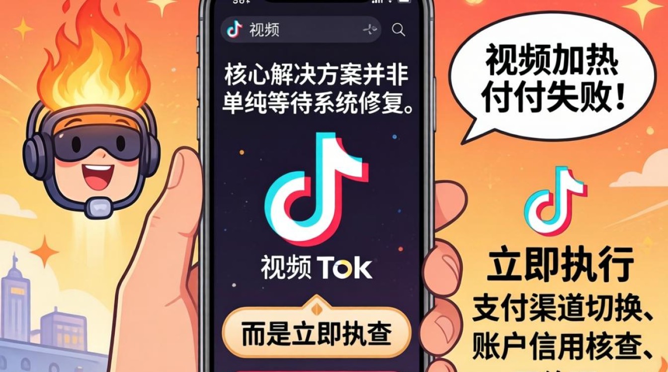 TikTok 视频加热付款失败怎么办