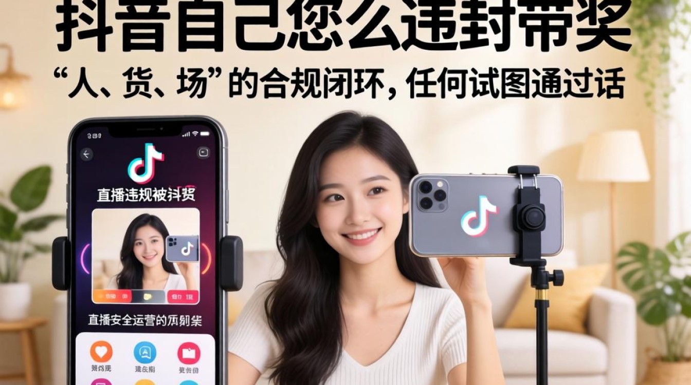 在抖音自己怎么直播带货避免违规被封