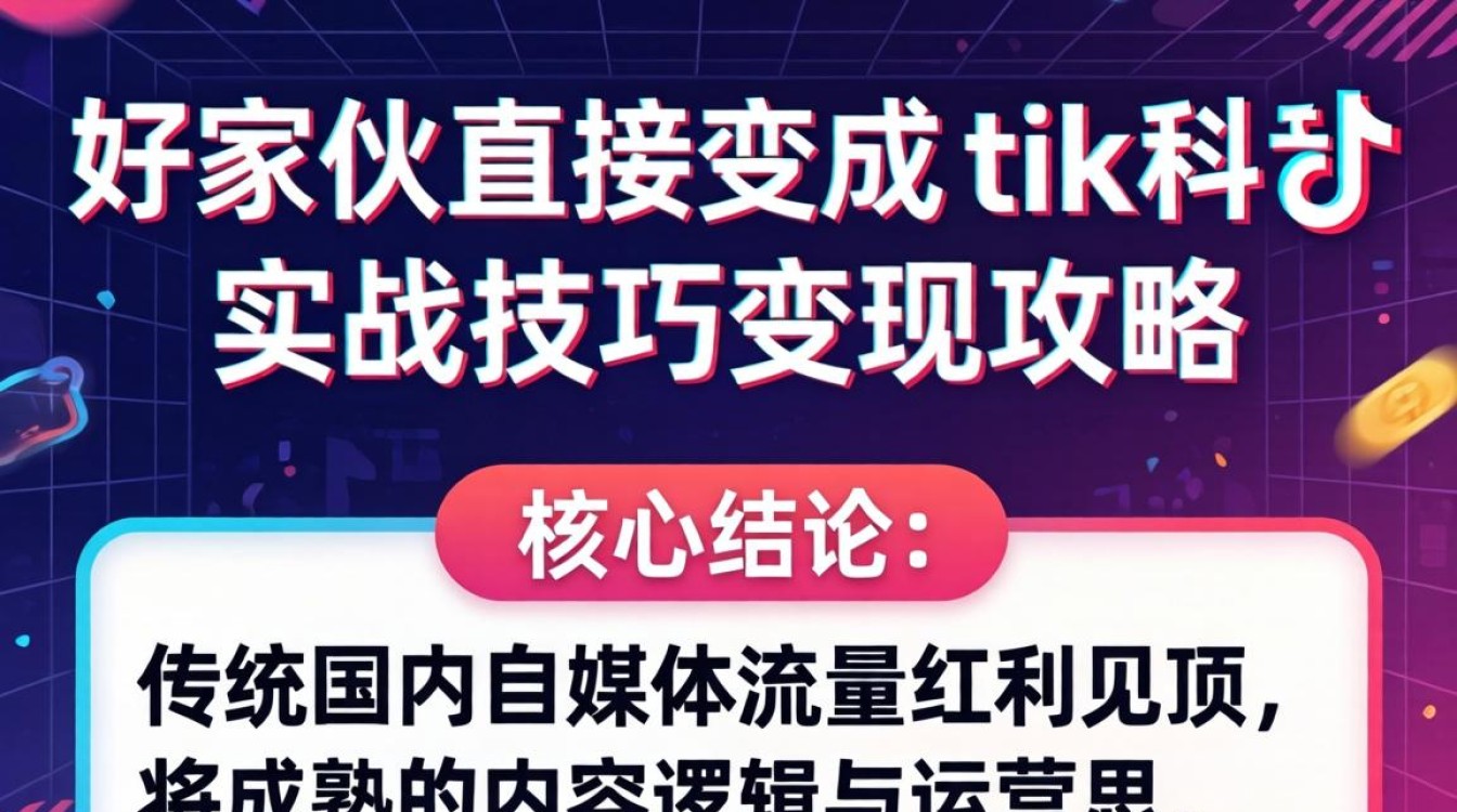 自媒体好家伙直接变TikTok实战技巧变现攻略