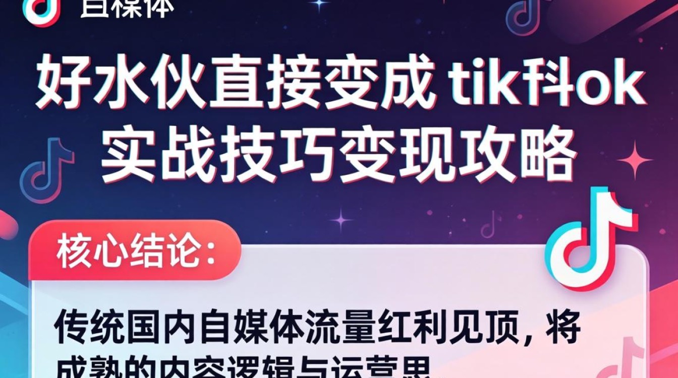 自媒体好家伙直接变TikTok实战技巧变现攻略