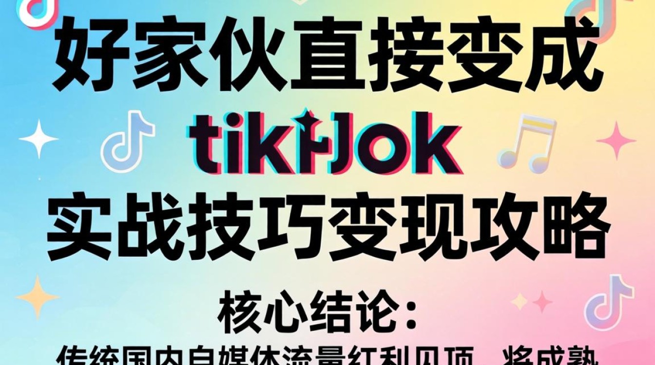 自媒体好家伙直接变TikTok实战技巧变现攻略