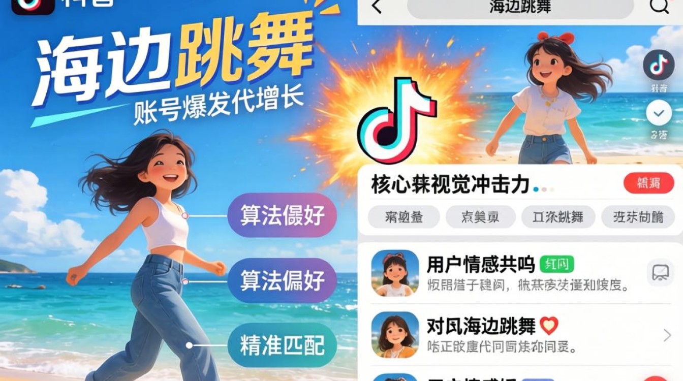 TikTok 辣妹海边跳舞粉丝增长运营秘籍