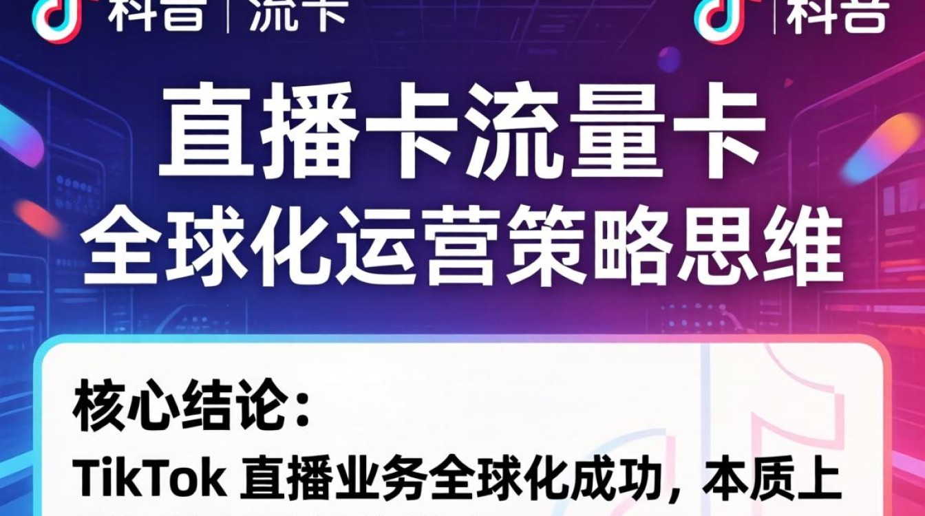 TikTok 直播卡流量卡 全球化运营策略思维