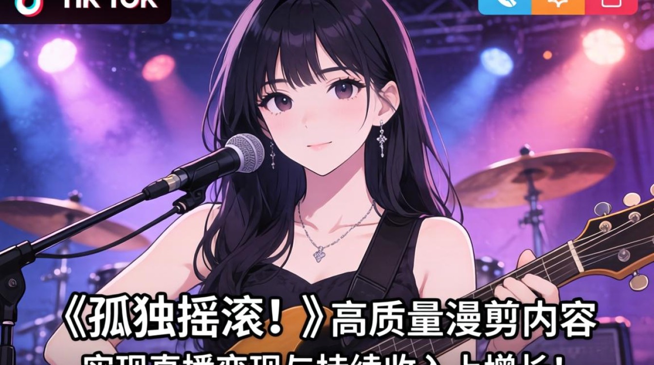 直播变现孤独摇滚漫剪TikTok如何持续收入增长