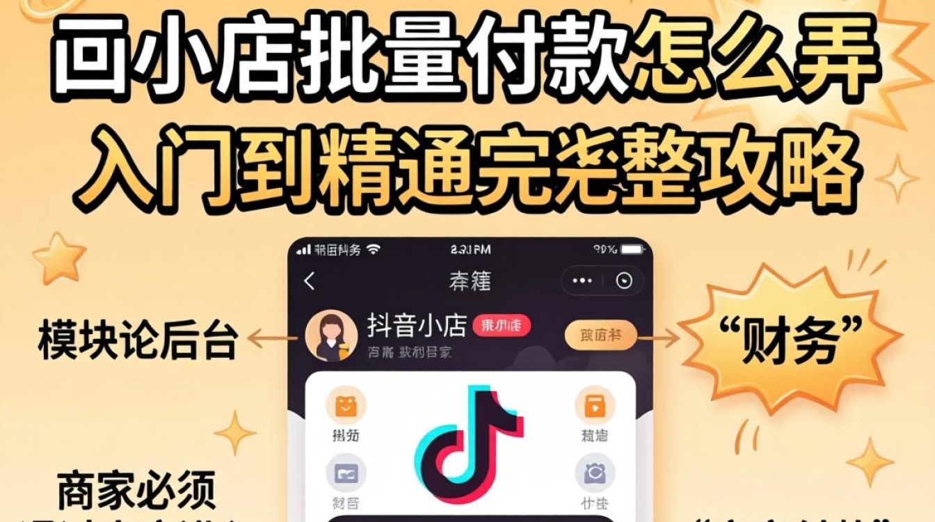 抖音小店批量付款怎么弄