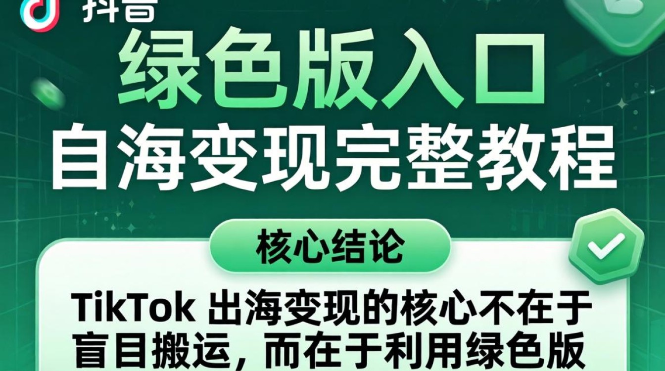 TikTok 绿色版怎么下载和出海变现