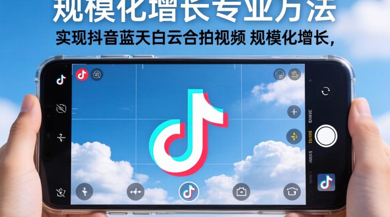 抖音蓝天白云怎么合拍的