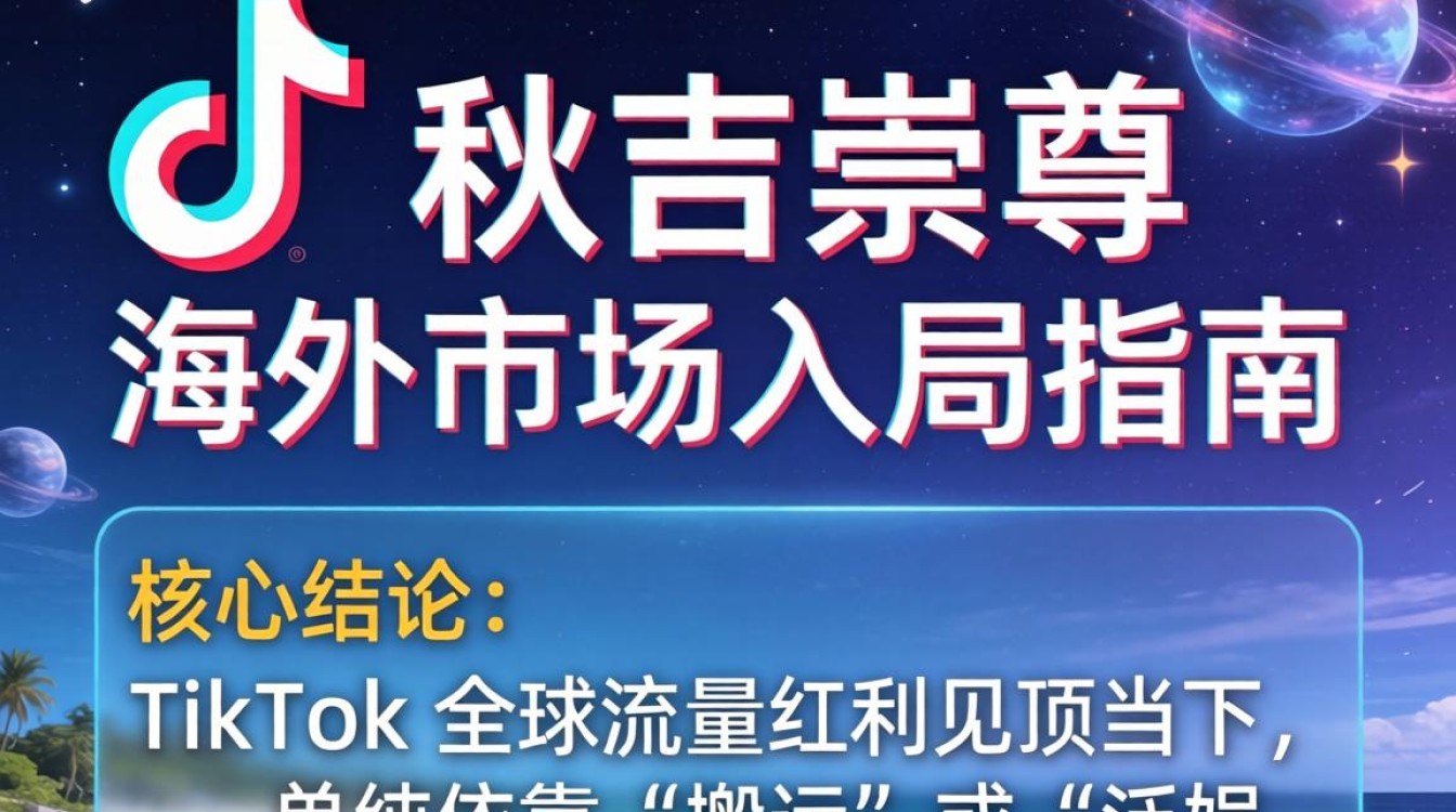 TikTok 秋吉崇尊海外入局指南