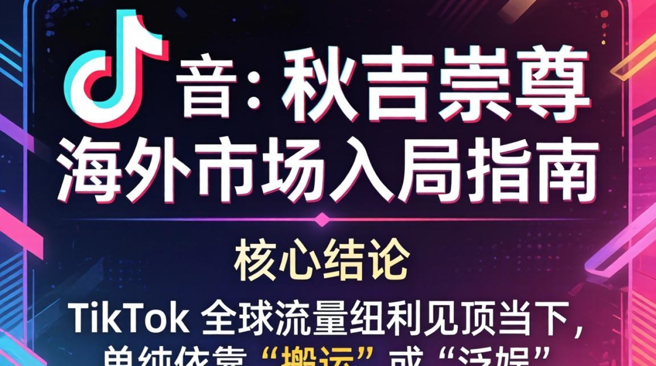 TikTok 秋吉崇尊海外入局指南