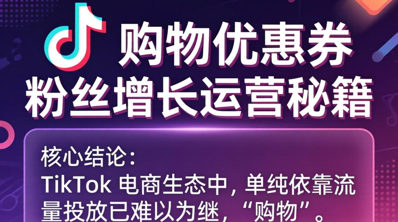 TikTok 购物优惠券 粉丝增长运营秘籍