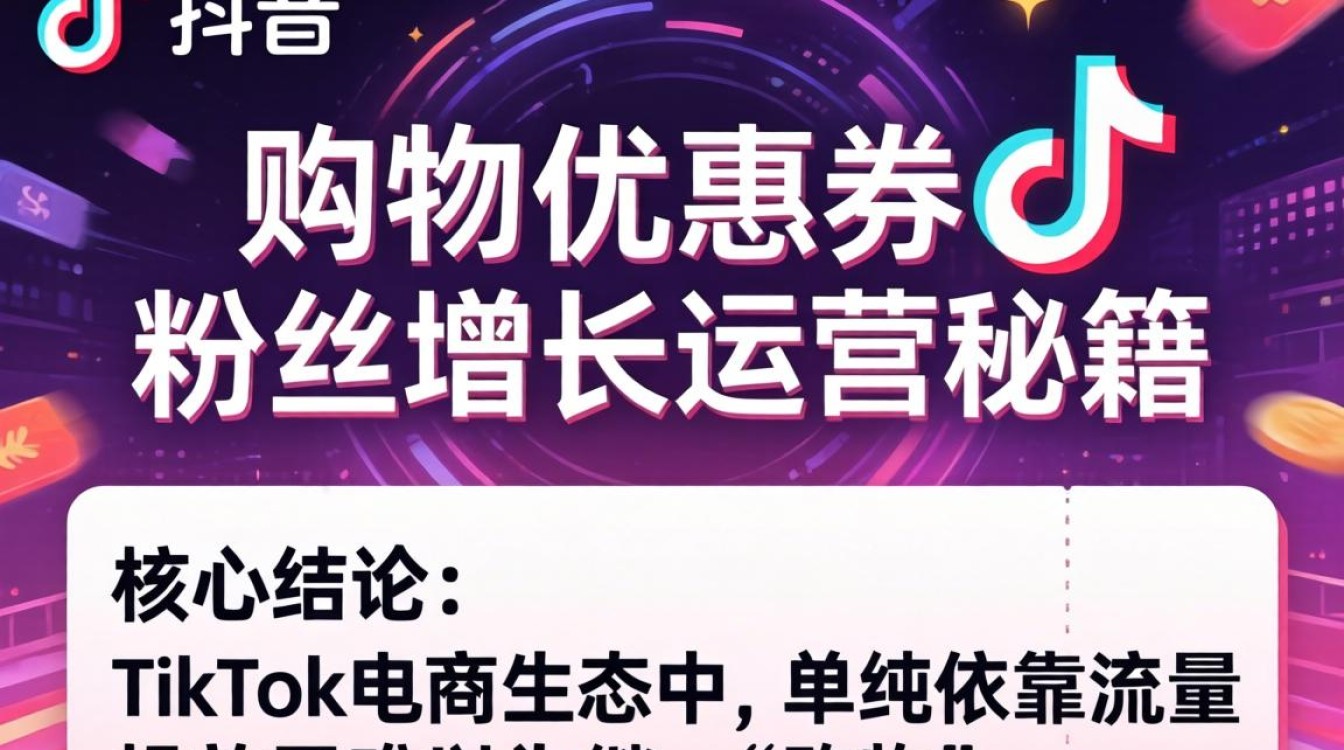 TikTok 购物优惠券 粉丝增长运营秘籍