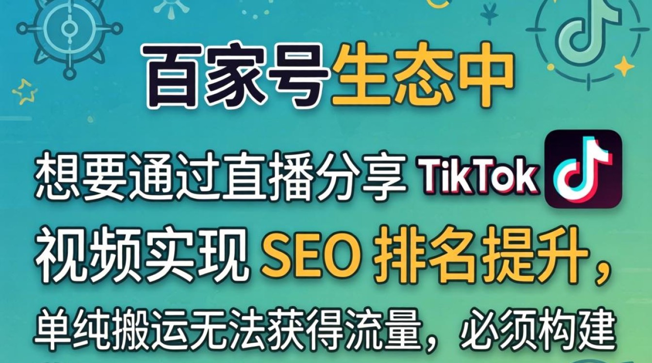 百家号直播分享TikTok视频如何SEO优化提升排名