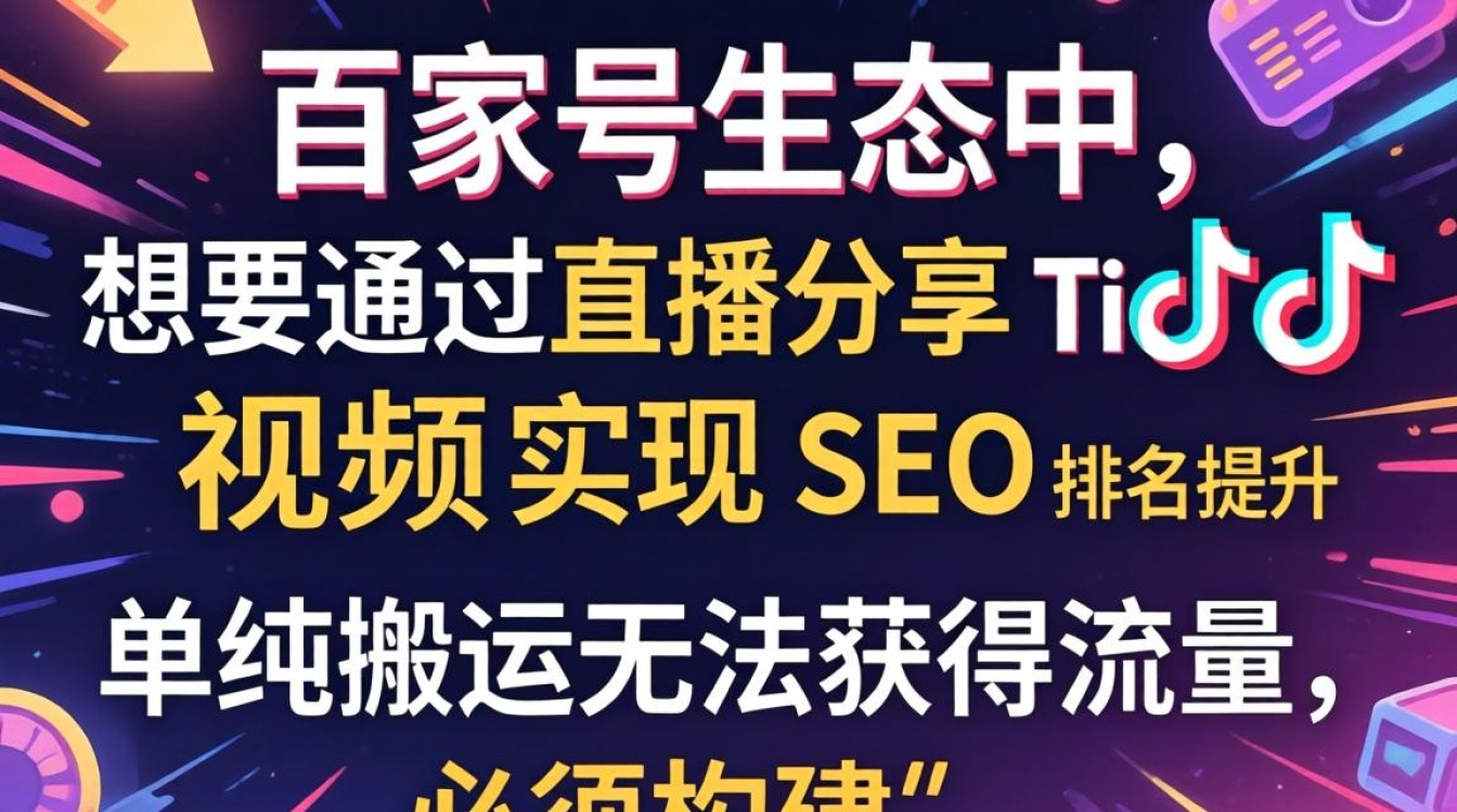 百家号直播分享TikTok视频如何SEO优化提升排名
