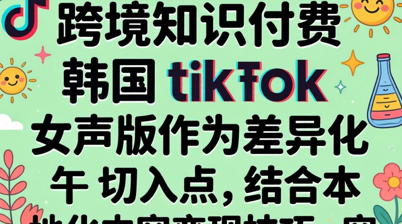 知识付费韩国 TikTok 女声版内容变现技巧