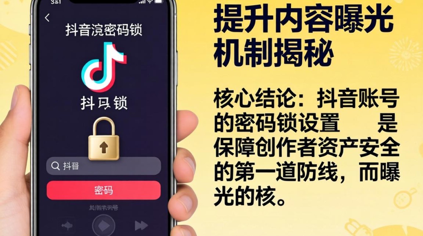 手机抖音怎么设密码锁