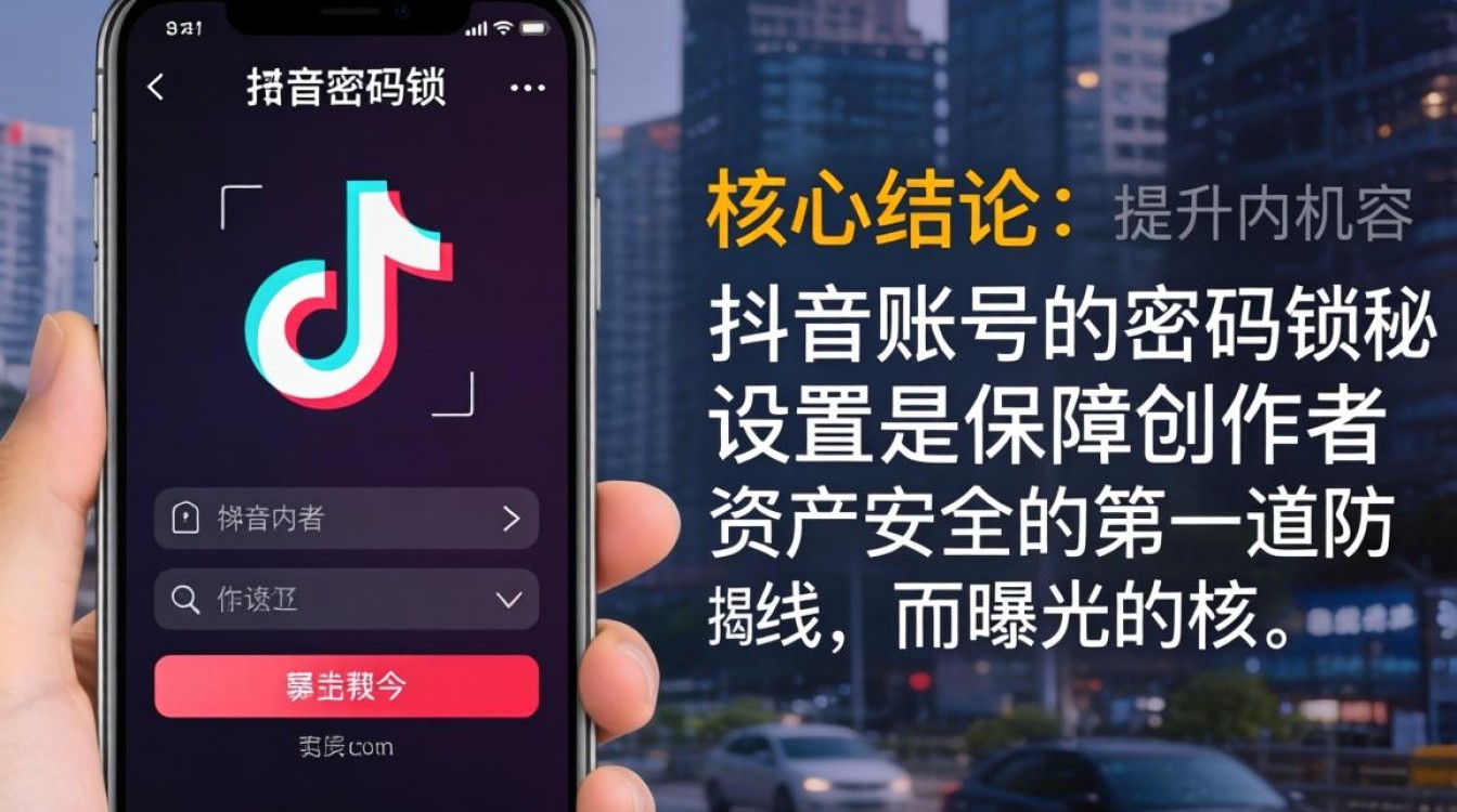 手机抖音怎么设密码锁