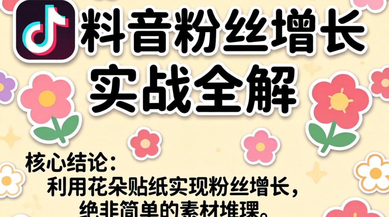 抖音花朵贴纸制作教程与粉丝增长运营秘籍