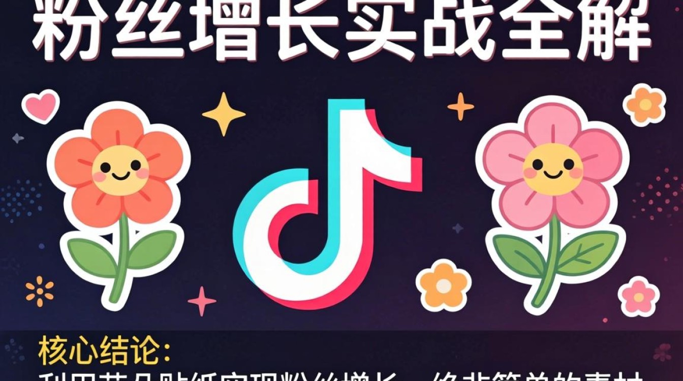 抖音花朵贴纸制作教程与粉丝增长运营秘籍