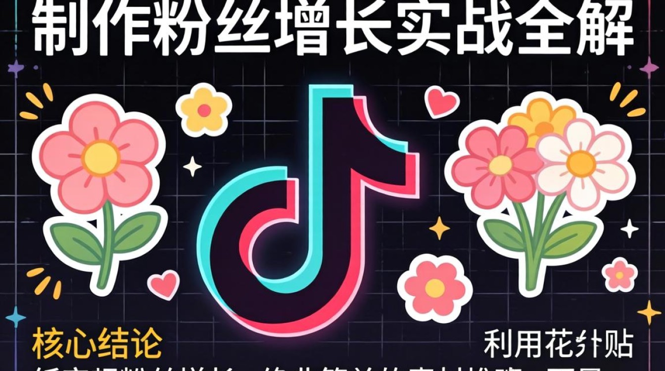 抖音花朵贴纸制作教程与粉丝增长运营秘籍