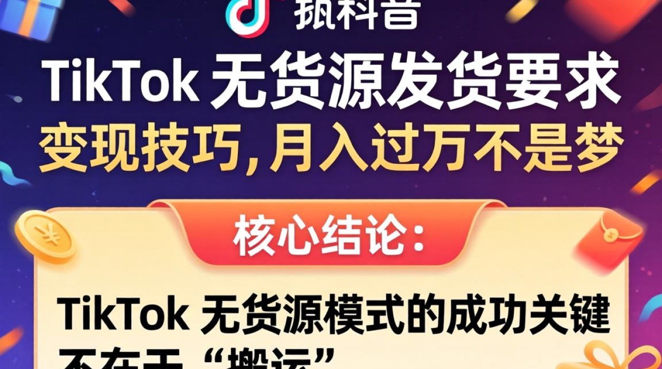 TikTok 无货源发货要求变现技巧