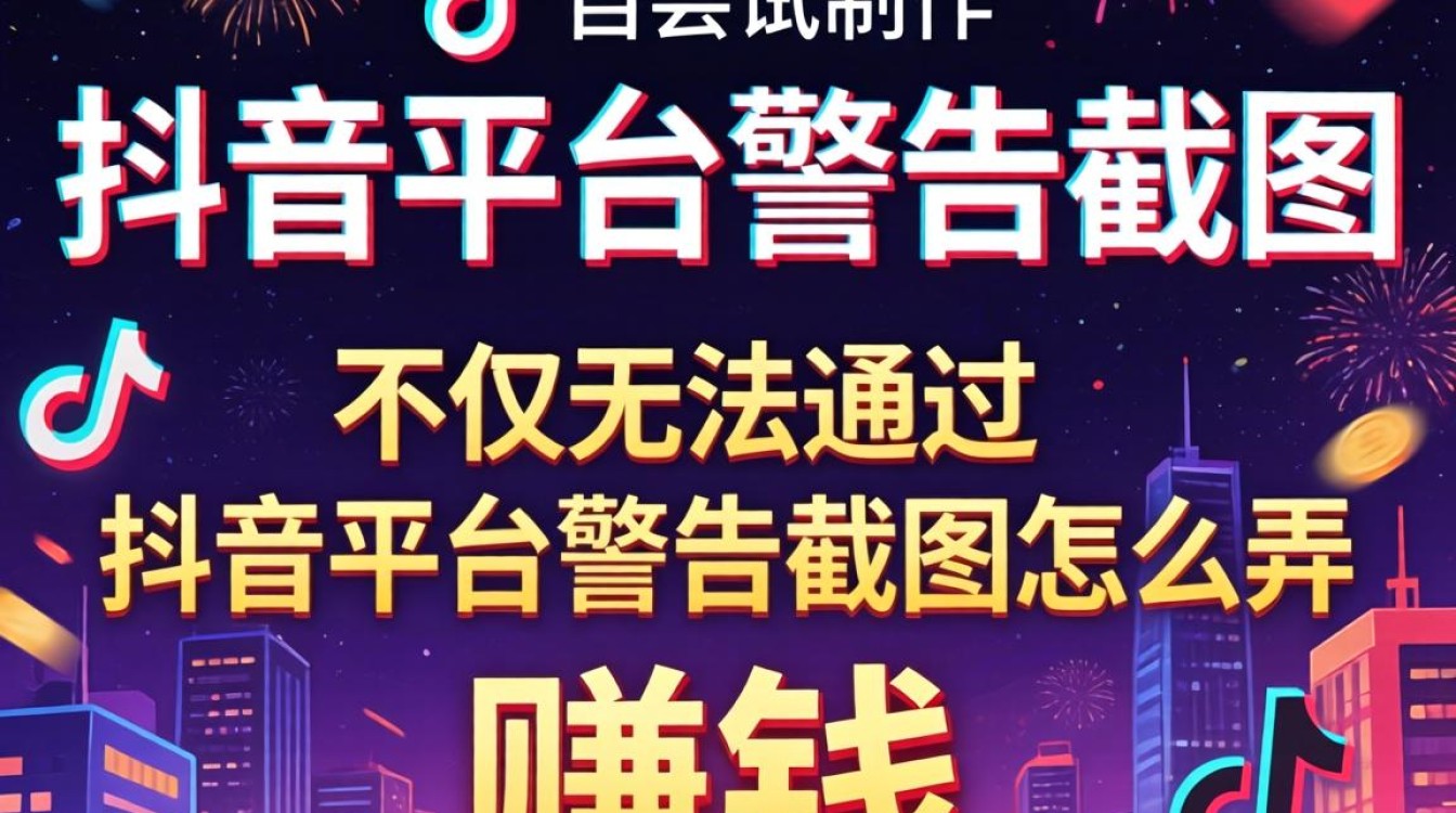 抖音警告截图制作教程与赚钱玩法