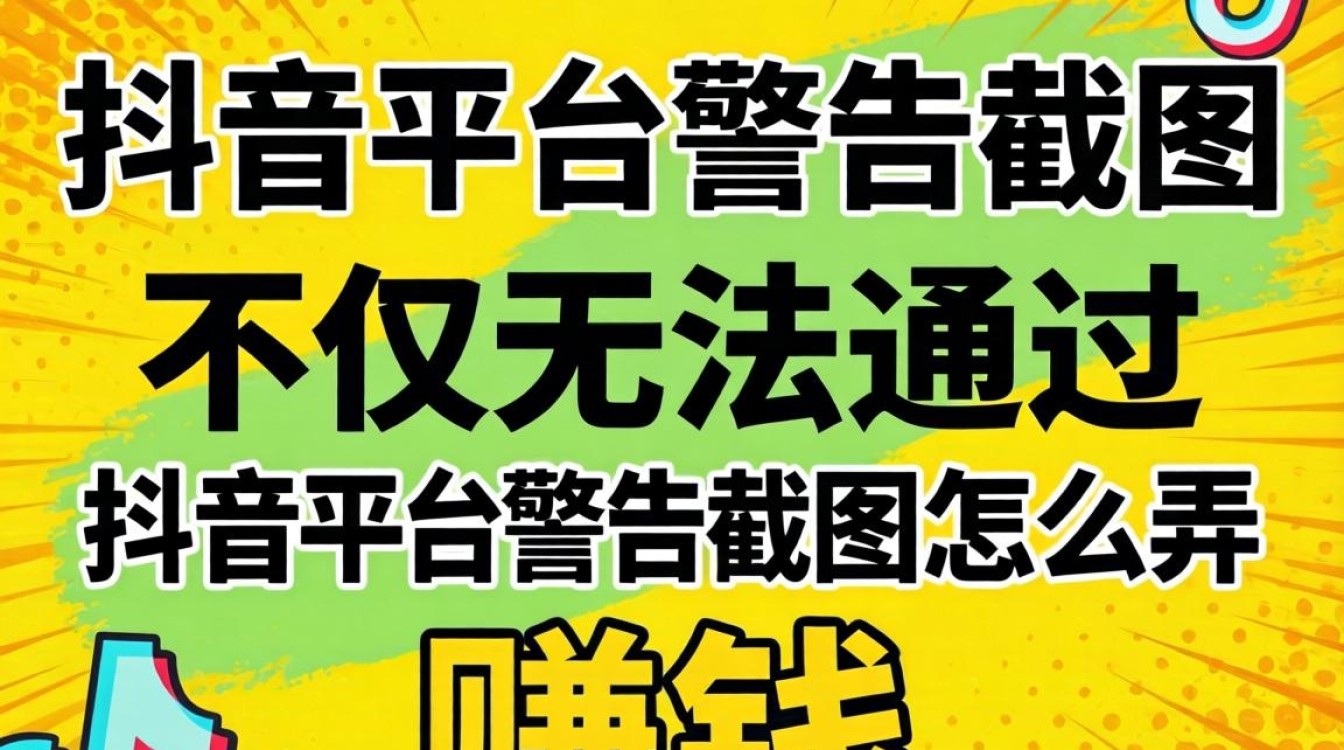 抖音警告截图制作教程与赚钱玩法