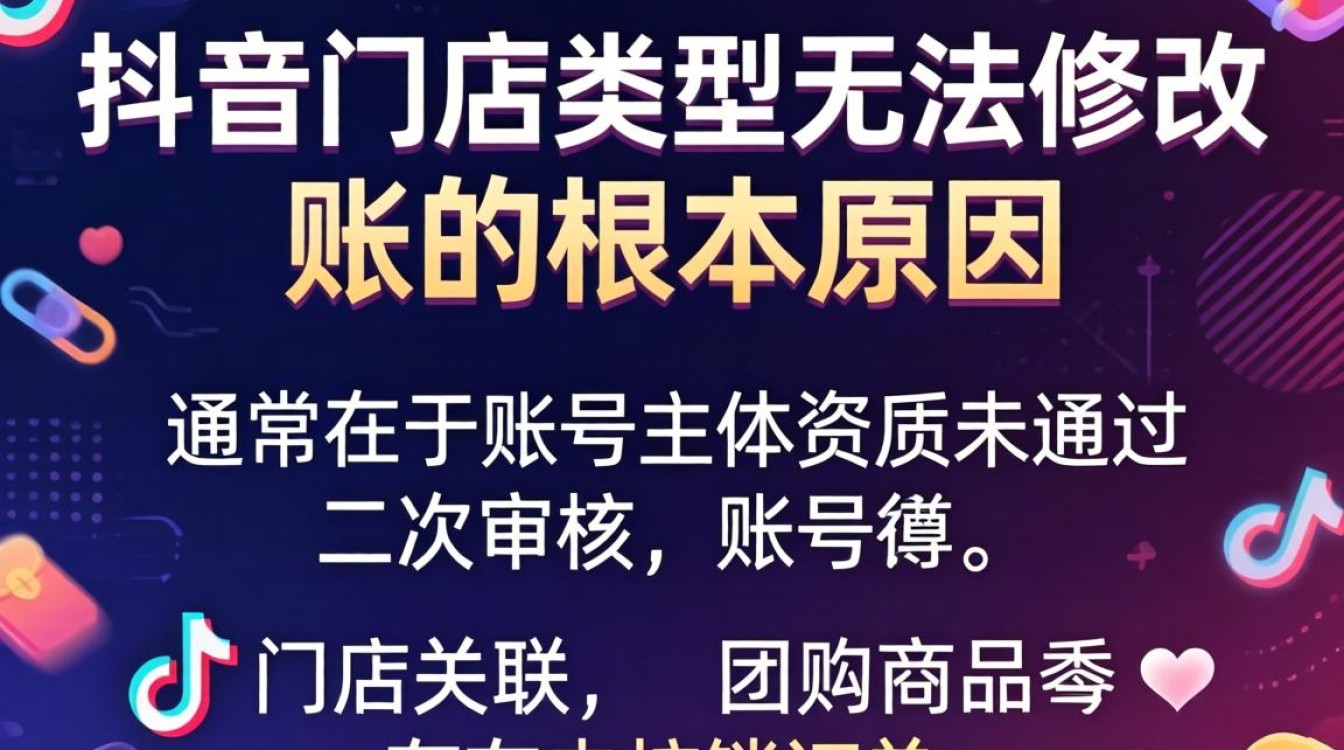 抖音门店类型修改失败怎么办