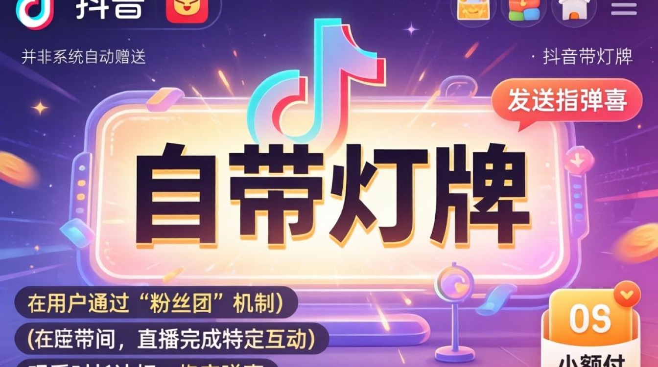 抖音怎么自带灯牌了呢