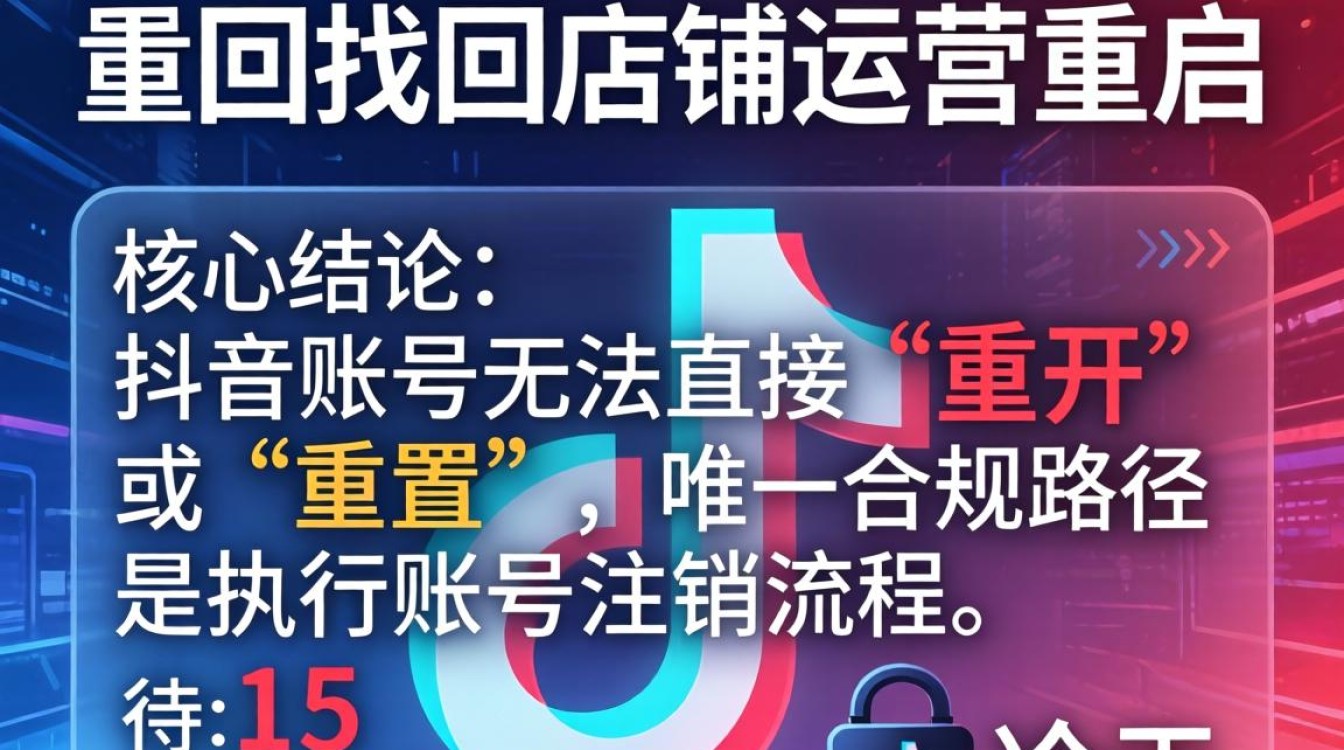 抖音怎么重开账号和密码